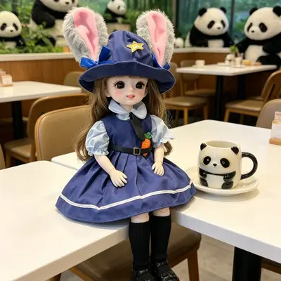 30 cm BJD Bebek İçin 6 Parça Elbise Seti, Lolita Tarzı - 7