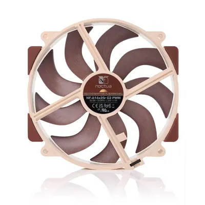 Baykuş NF-A14X25 G2 PWM 14 cm kasa fanı, akıllı sıcaklık kontrollü