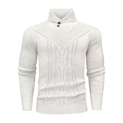 Herren klassischer Strickpullover mit Stehkragen, Frühling und Herbst - 11