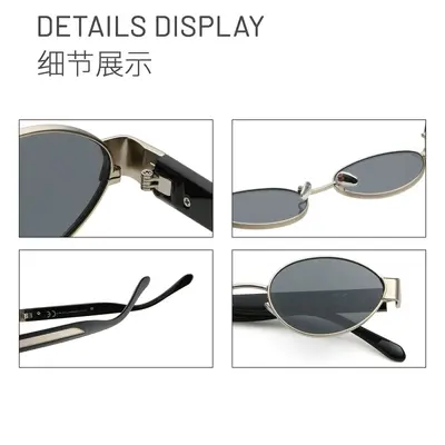 Retro Sunglasses for Women, UV Protection, Metal Frame - 4