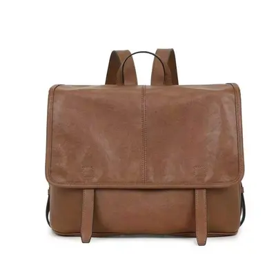 Retro Minimalist Kapaklı Postacı Çantası, Kadın Günlük Omuz Çantası - 4