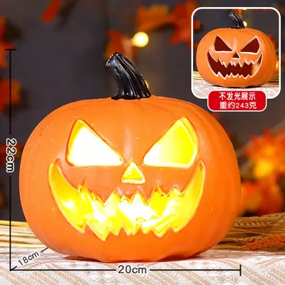 Light-Up Large Halloween Pumpkin Lantern Decoration - 12