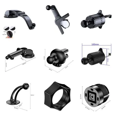 Universal Suction Base Phone Holder Spare Part, 17 mm Ball Head