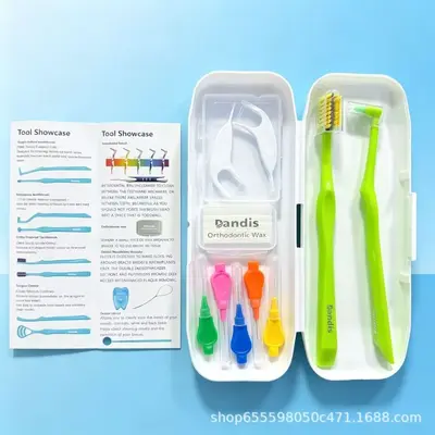 Orthodontic Oral Care Set with Floss and Brushes