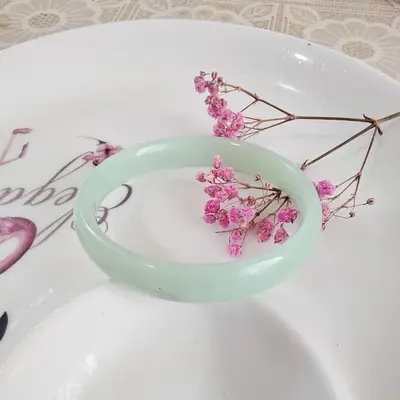 Rusya Hotian yeşil jade bilezik, imparator yeşili - 13
