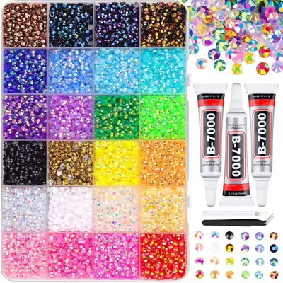 Nail Rhinestone Set 24-60 Colors, Large Capacity Resin AB Rhinestones - 13