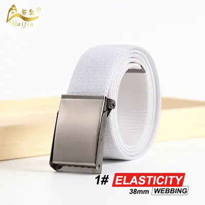 Yüksek esnekli örme lastikli kanvas kemer, minimalist tasarım - 8