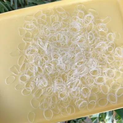 Beyaz şeffaf çok renkli tek kullanımlık yetişkin lastik bant, büyük yuvarlak şişe, yüksek - 13