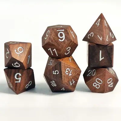 Игральные кости для всех видов настольных игр и ролевых игр, Dungeons & Dragons, подходят для рождественских подарков, деревянные кости DND