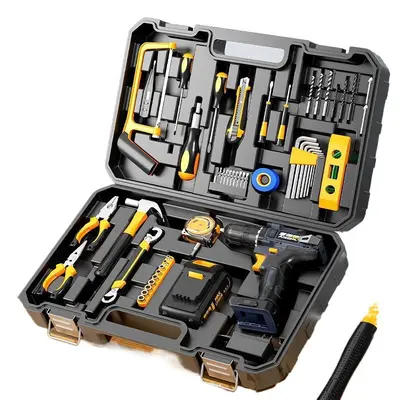 Akku-Bohrmaschinen-Set mit Lithium-Batterie und Koffer - 5