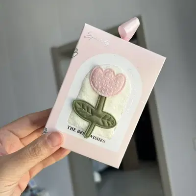 Tulpen-Handtuch-Geschenkset, 4-teilig