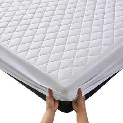 Mattress protector sheet, waterproof, quilted, solid color - 6