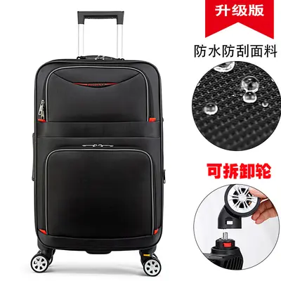 Großer Koffer Herren strapazierfähige Räder Tasche Oxford-Stoff universelle Räder Zahlenschloss Koffer Damen Leder Gepäcktasche 28 Zoll - 12
