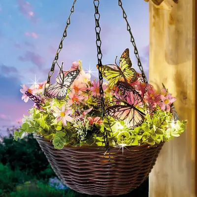 Artificial Christmas Hanging Basket Wreath, Christmas Decorations