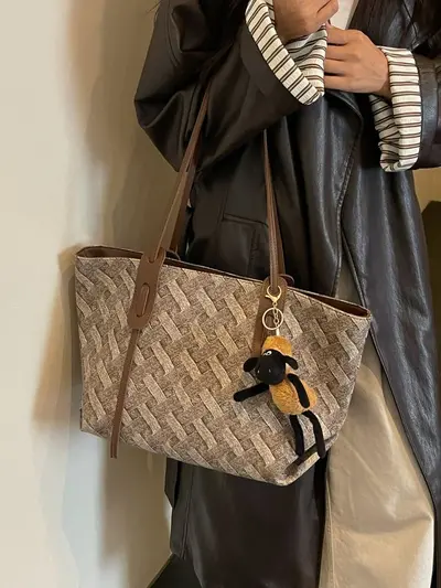 Women's Color-Block Single Shoulder Bag, Large Capacity, 2026 Style