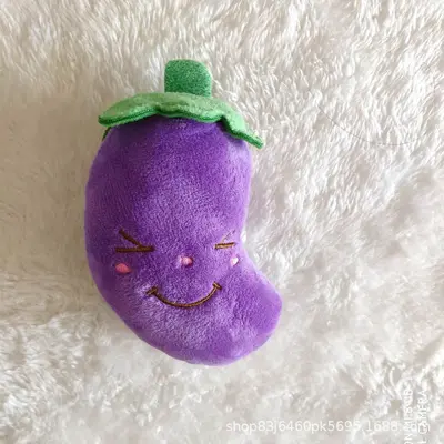 Plush Squeaky Fruit Series Pet Toy for Dogs and Cats, Chew-Resistant - 7