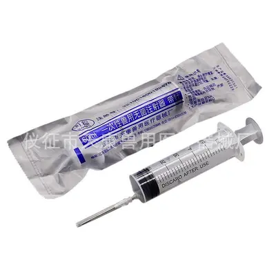 Veterinary Disposable Plastic Syringe with Needle, Sterile