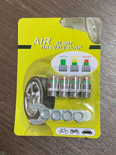 Araç Lastik Basınç Monitörü Şapkası Görünür Lastik Basınç Uyarı Göstergesi Lastik Basınç Dedektörü Lastik Basınç Şapkası Lastik Algılama Şapkası 4'lü Paket - 9