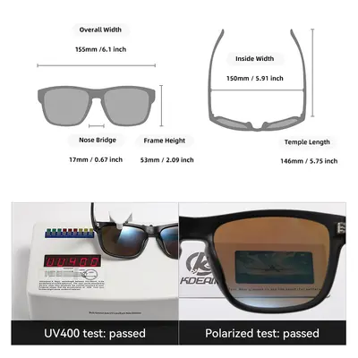 KDEAM Neue Oversize Polarisierte Sonnenbrillen Unisex Outdoor Sport Sonnenbrille Autofahrt Sonnenbrille KD109-PLUS
