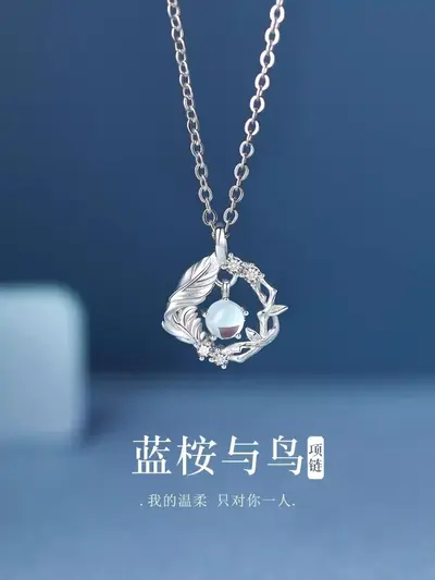 蓝桉与鸟S999足银项链女生2024新爆款轻奢小众七夕生日礼物送女友 - 7