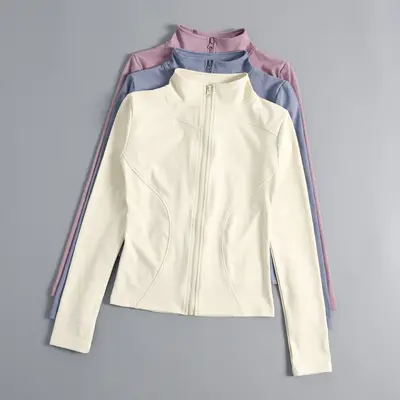 Damen-Fitnessjacke, schlank geschnitten, schnelltrocknend, mit Sonnenschutz, langärmlig - 2