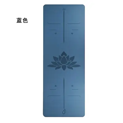 Natural Rubber Yoga Mat with Alignment Lines, Non-Slip PU - 9