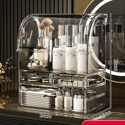 Cosmetic storage box acrylic desktop dust-proof large capacity - 13