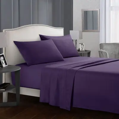 Weiou cross-border home textile Amazon eBay sheets and fitted sheets export plain printed four-piece sheet set - 11