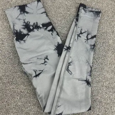 Tie-Dye Yoga Pants, High-Waist Peach Butt Effect - 5