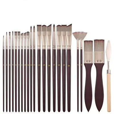 High-elastic nylon brush set for watercolor oil acrylic painting - 5