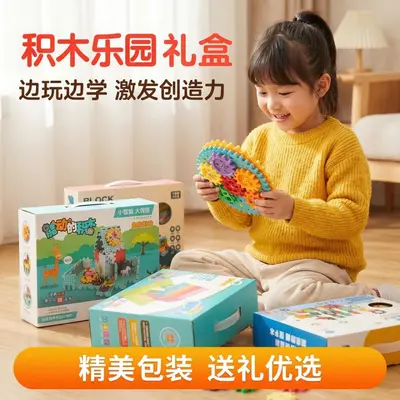 Ball Track Building Block Set in Gift Box for Early Childhood Education