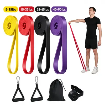 TPE Fitness Resistance Band Set, for Pull-Ups and Training - 9