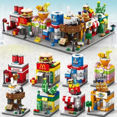 Street Scene City Architecture Building Block Model Set