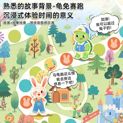 Tortoise and Hare Race Knowledge Card Game for Ages 3-6 - 4