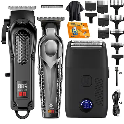 Retro Electric Hair Clipper Multifunctional Set for Salons - 11
