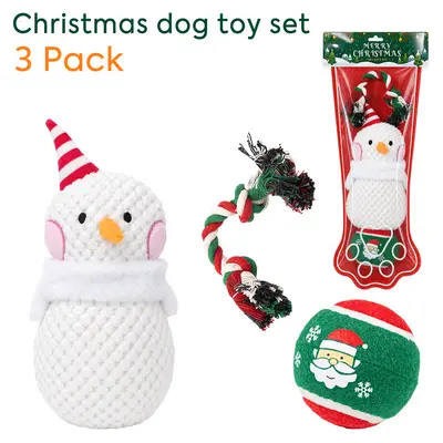 Noel köpek oyuncağı, parçalanmaz, çiğneme ve sesli - 9