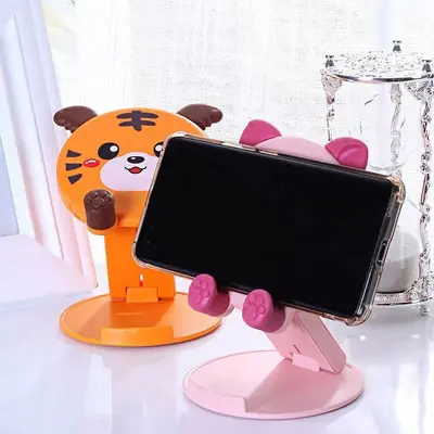 Cross-border New Cartoon Mobile Phone Stand Portable Adjustable Lift Foldable Tablet Stand Lazy Artifact Animal