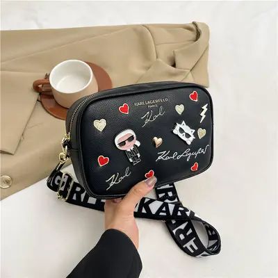 Cartoon Character Women's Camera Bag, Small Square Bag - 8
