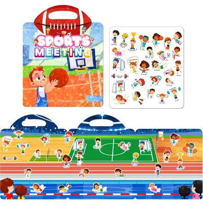 Children's Quiet Book with 3D Laser Stickers, Cognitive Toy