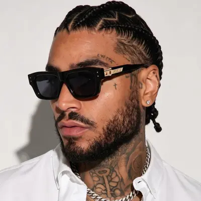 2026 New Style European and American Sunglasses Men's Sun Protection Cool Trendy Square Driving Glasses Hip-Hop Black Sunglasses Women
