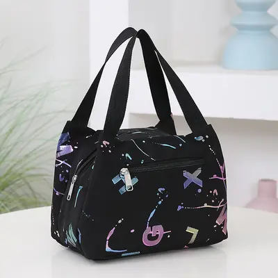 Women's Canvas Handbag, Waterproof Oxford Fabric Lunch Bag - 3