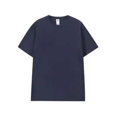 Herren Basic-T-Shirt, 100% Baumwolle, Kurzarm, Rundhals, lockere Passform