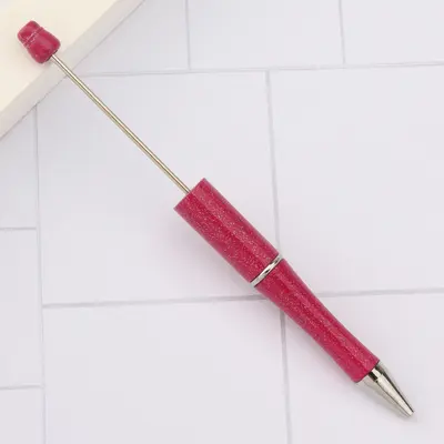 Mehrfarbiger Perlen-DIY-Kugelschreiber mit Kunststoffschaft - 12