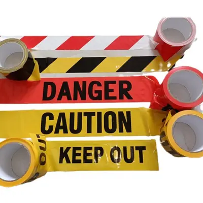 PE uyarı bandı, Cadılar Bayramı temalı CAUTION yazılı, yapışkansız tek kullanımlık