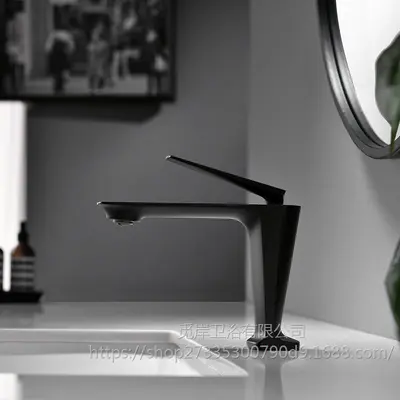 All-Copper Hot and Cold Basin Faucet, Gunmetal - 8