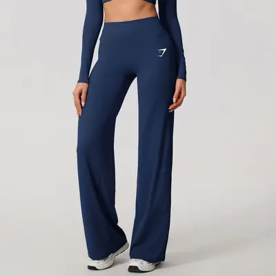 Yoga-Hose Weites Bein Weiches Fleece Hochbund - 7