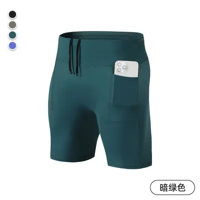 Men's Compression Running Shorts Summer Training Five-Point Tights - 9