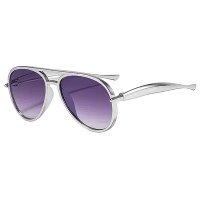 Retro Double-Bridge Oversized Frame Women's Sunglasses - 7
