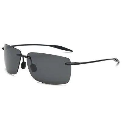 Men's Polarized Sunglasses, Frameless TR90, UV Protection - 7