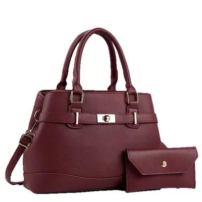 Damentaschen-Set mit Litschi-Muster, zweiteilig, Mutter-Kind-Tasche - 5